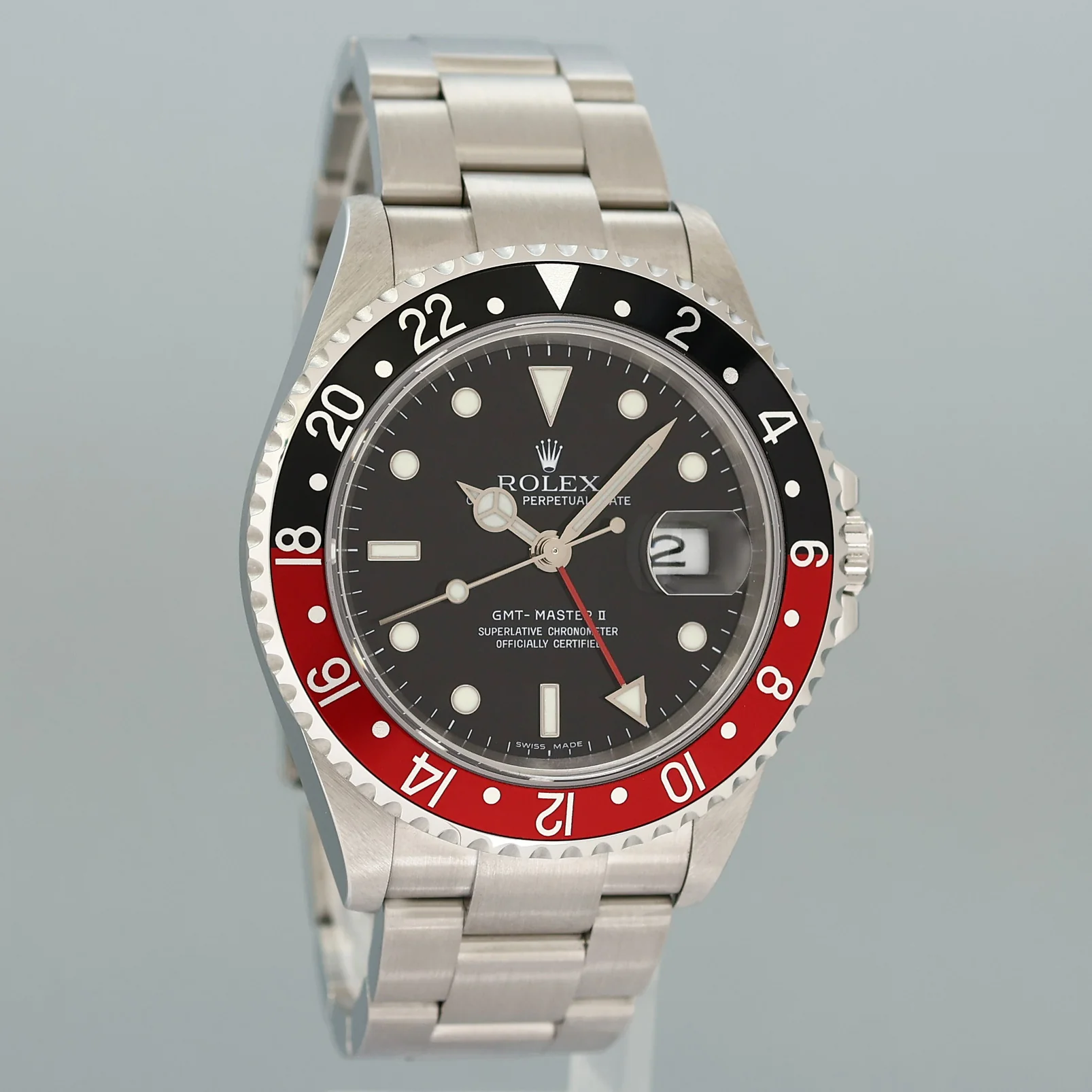 2007 MINT COKE Rolex GMT-Master II Red Black Steel Error Rectangular 16710 Watch Box - Image 3