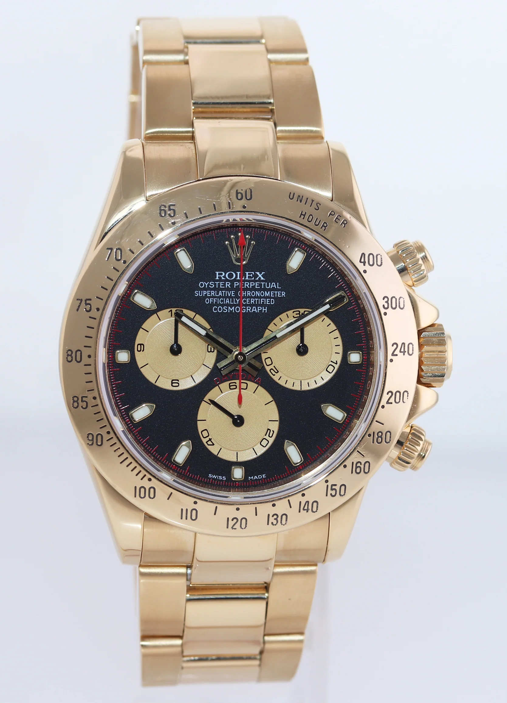 MINT Rolex Daytona 116528 Black Paul Newman Cosmograph Yellow Gold Watch Box - Image 3