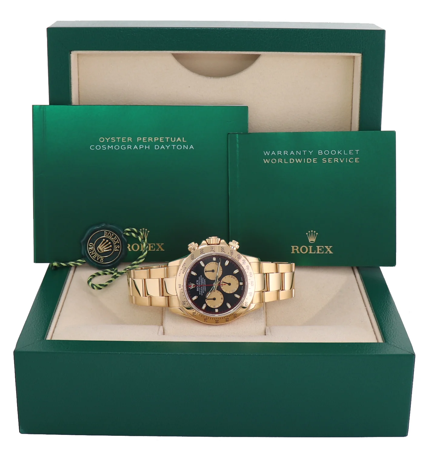 MINT Rolex Daytona 116528 Black Paul Newman Cosmograph Yellow Gold Watch Box - Image 8