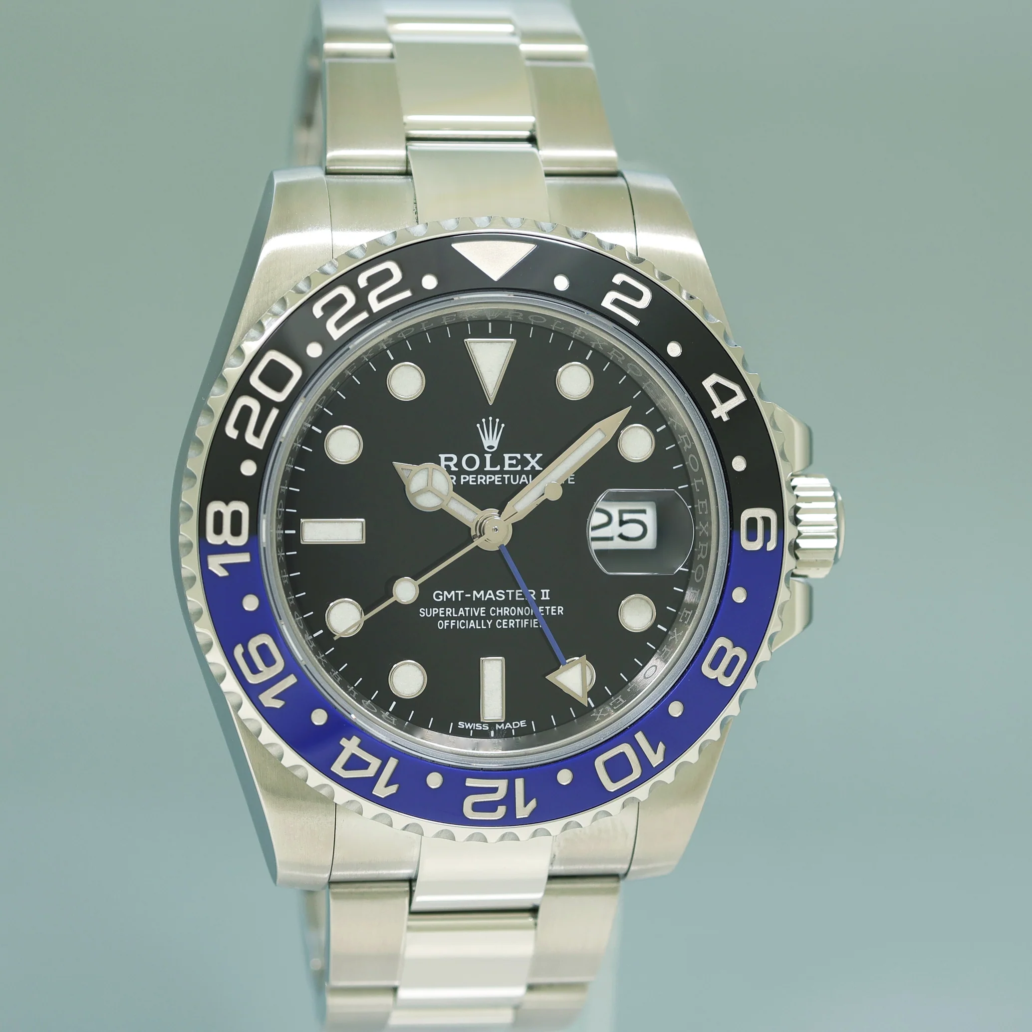 2015 MINT Papers Rolex GMT Master II 116710 BLNR Steel Ceramic Batman Blue Watch - Image 3