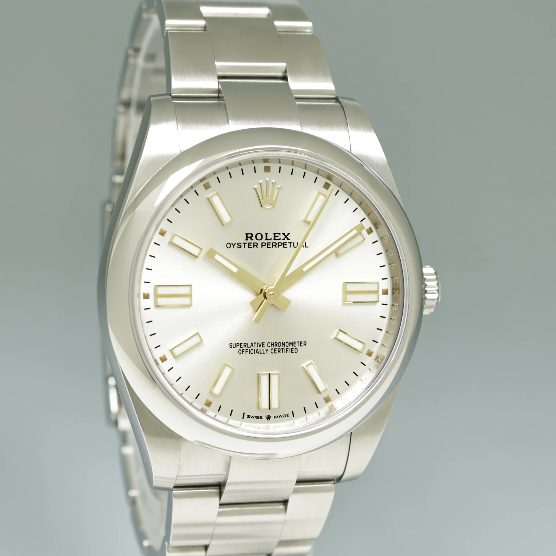 2022 NEW PAPERS Rolex Oyster Perpetual 41mm Silver Oyster 124300 Watch Box - Image 3