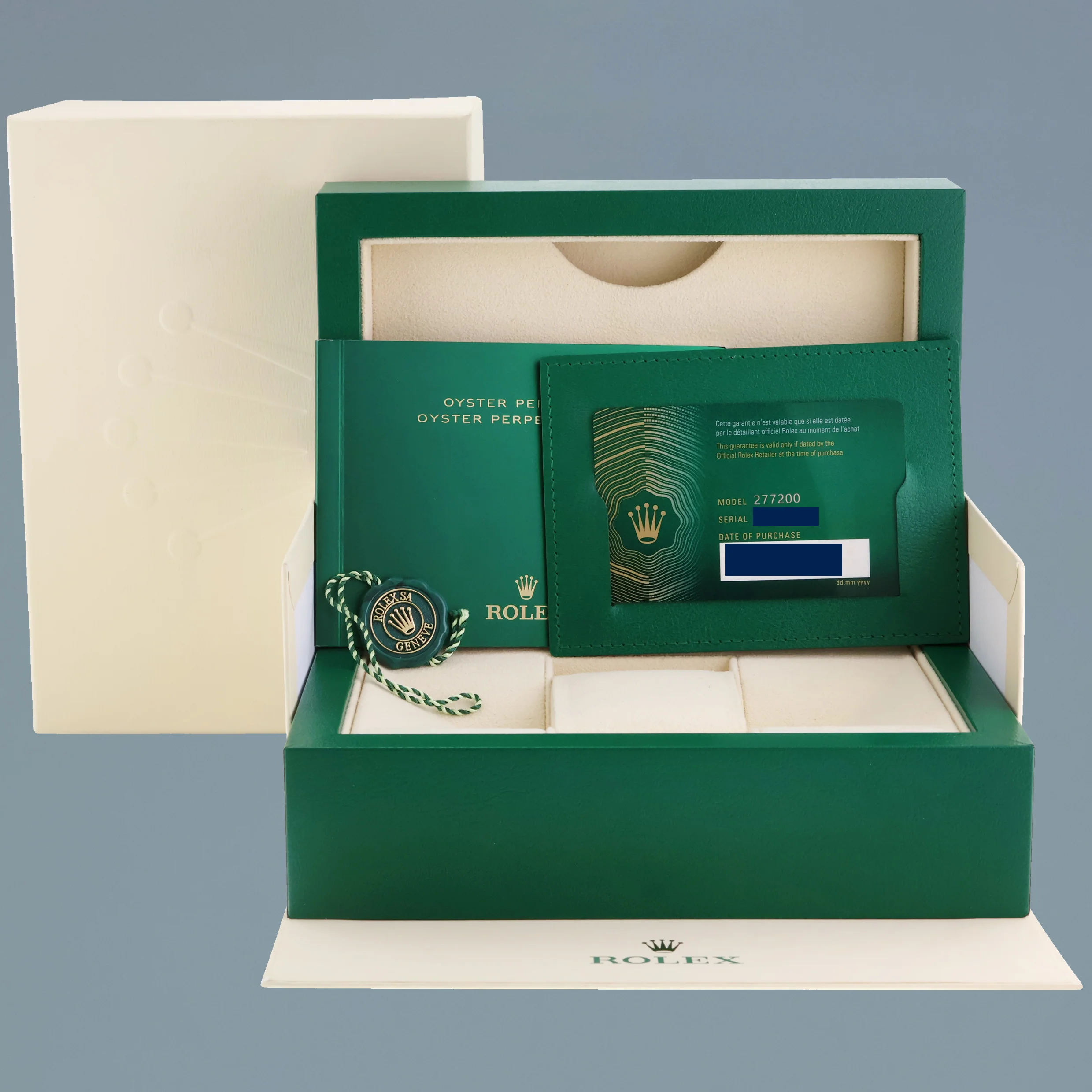 2025 NEW PAPERS Rolex Oyster 277200 Perpetual 31mm Black Watch Box - Image 7
