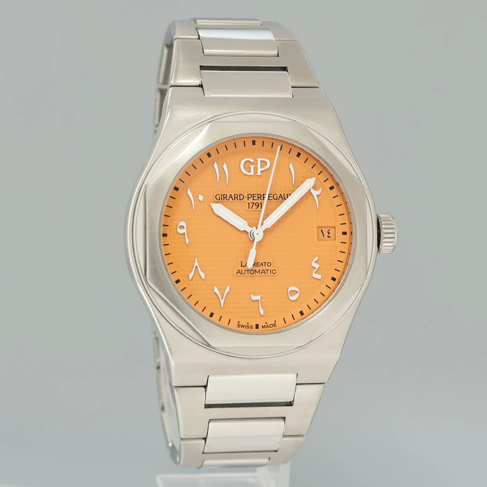 Girard Perregaux Laureato Limited 28 Pieces 81010-11-1745-11A Orange Arabic Watch - Image 3