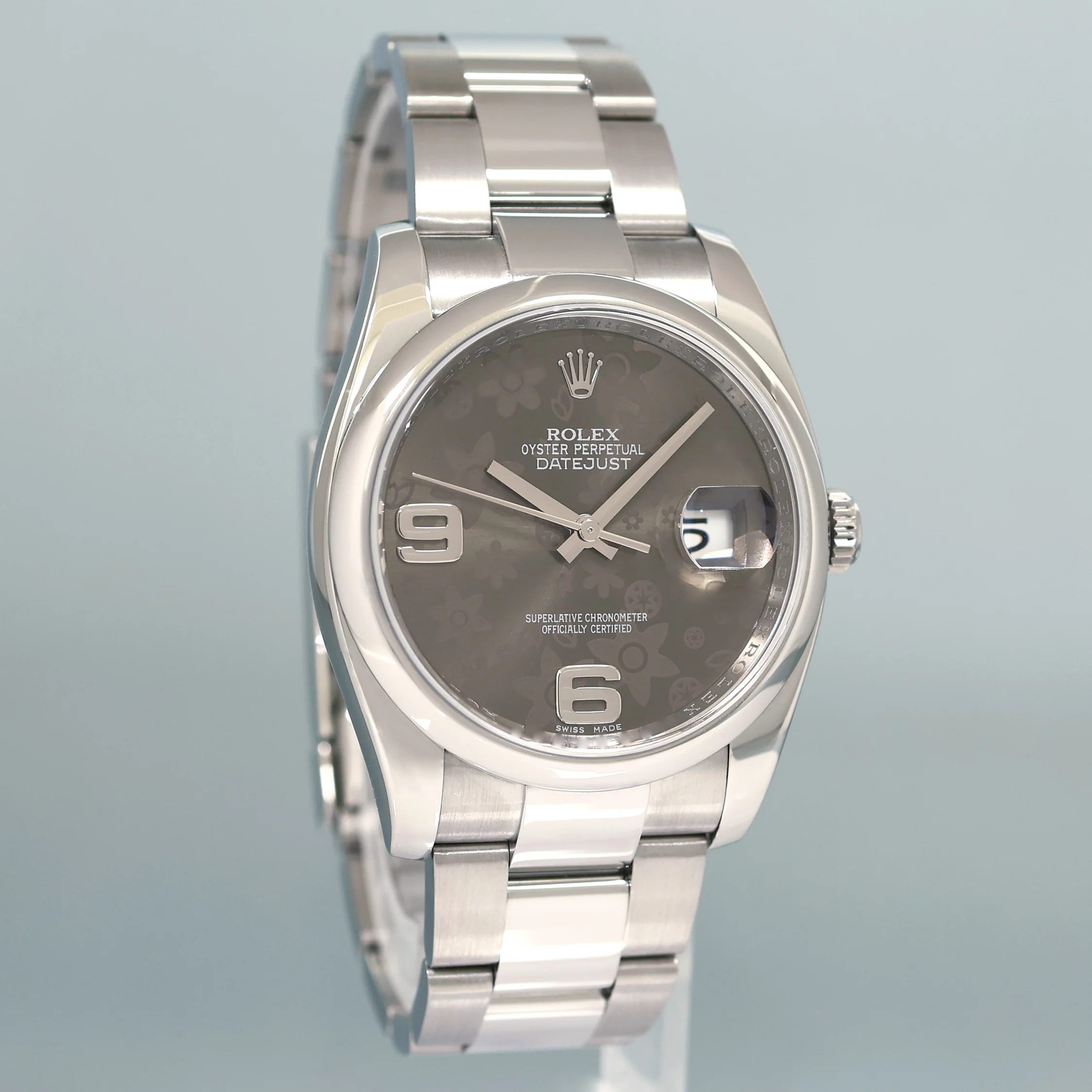 MINT 2014 Rolex DateJust 36mm 116200 Steel Oyster Floral Flower Dial Watch Box - Image 3