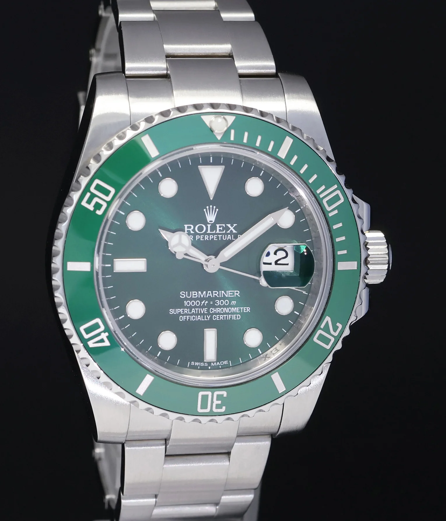 MINT 2018 PAPERS Rolex Submariner Hulk 116610LV Green Dial Ceramic Watch Box - Image 3