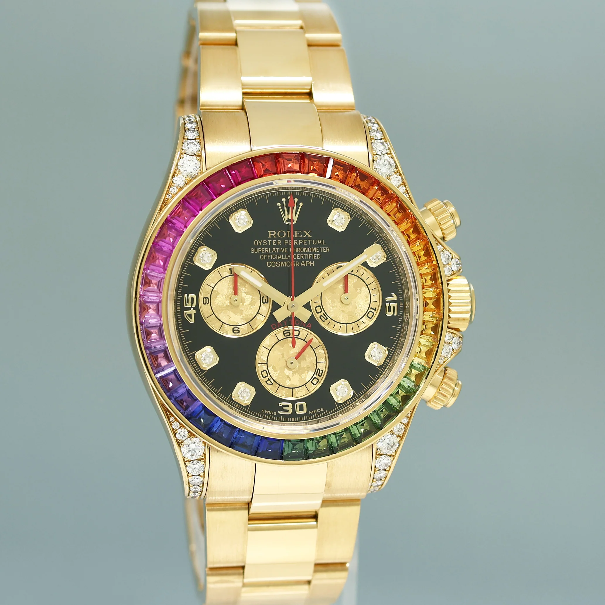 MINT Papers Rolex Daytona 116598RBOW Yellow Gold Rainbow Diamond Sapphire Watch Box - Image 3