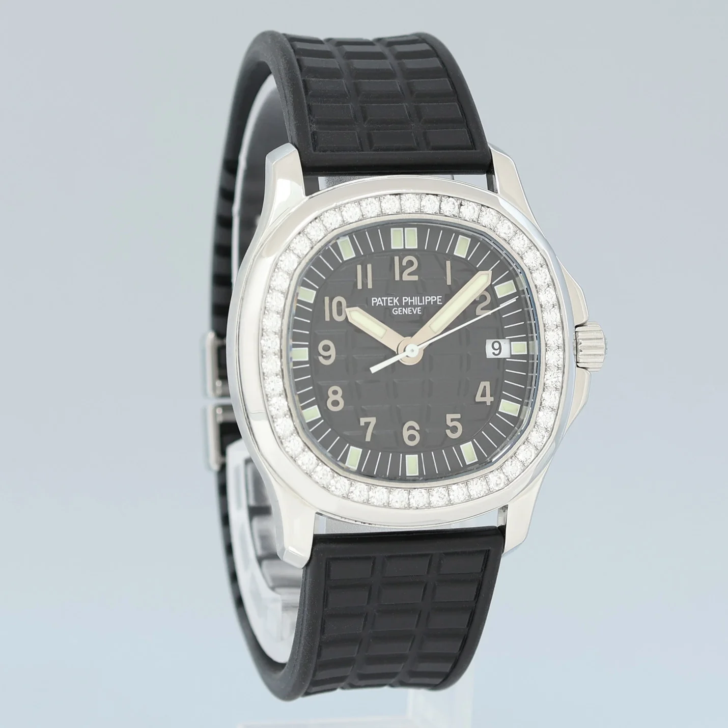 PAPERS MINT Patek Philippe Steel Aquanaut Black Rubber Luce 5067a Diamond Watch - Image 3