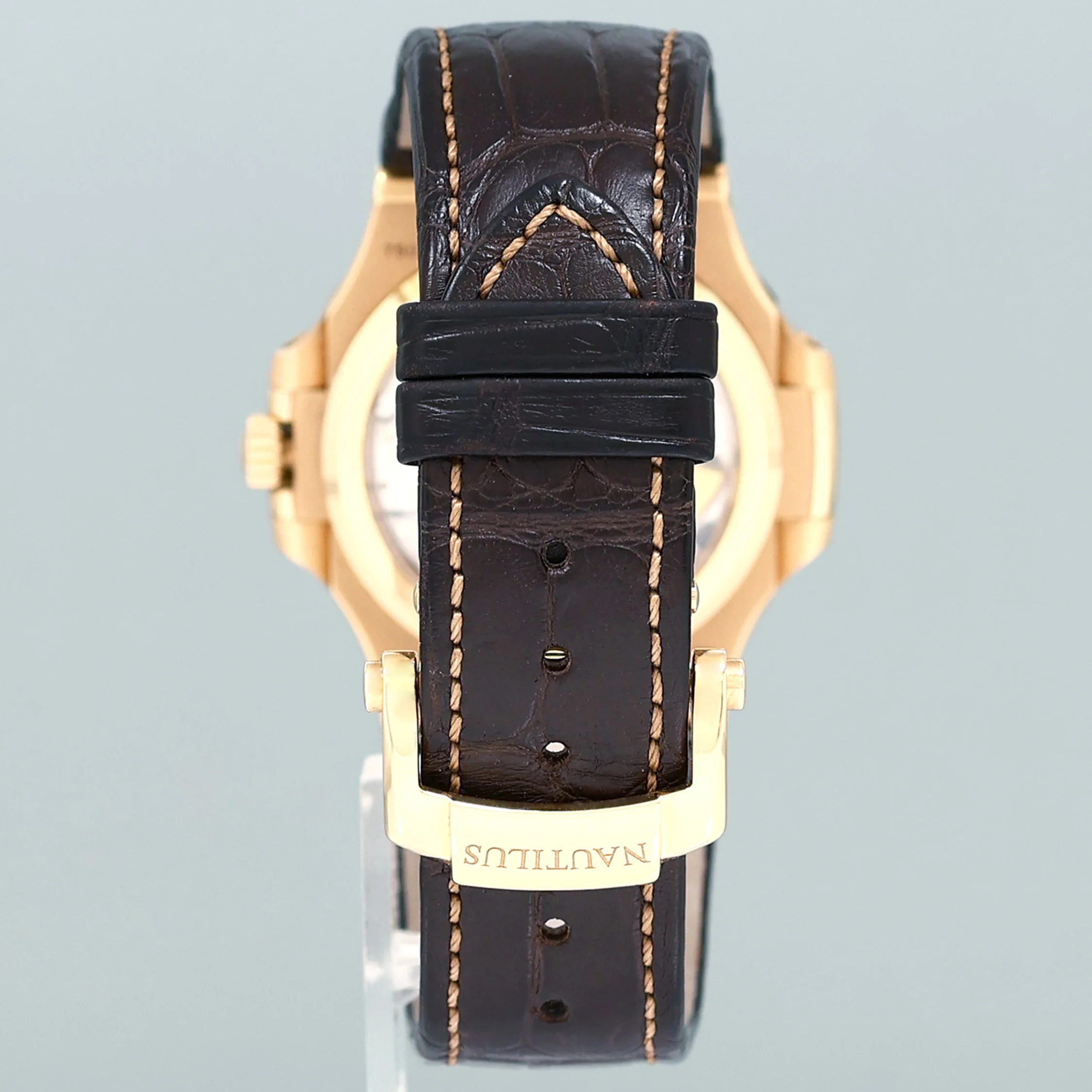 NEW PAPERS Patek Philippe Nautilus Moonphase Rose Gold 5712R Leather Watch Box - Image 5