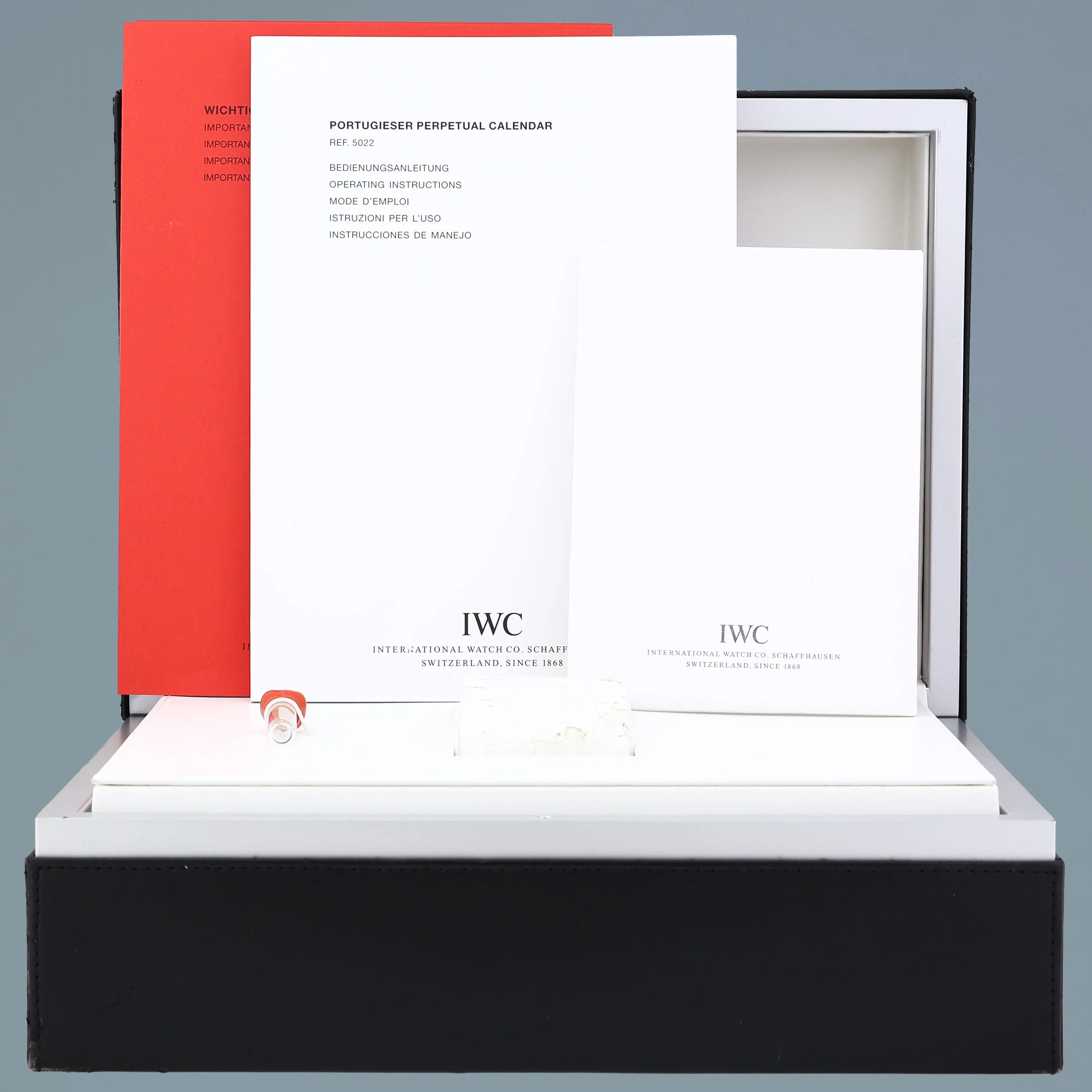 2024 SERVICE PAPERS IWC Perpetual Calendar 42mm Rose Gold W502213 Watch Box - Image 7