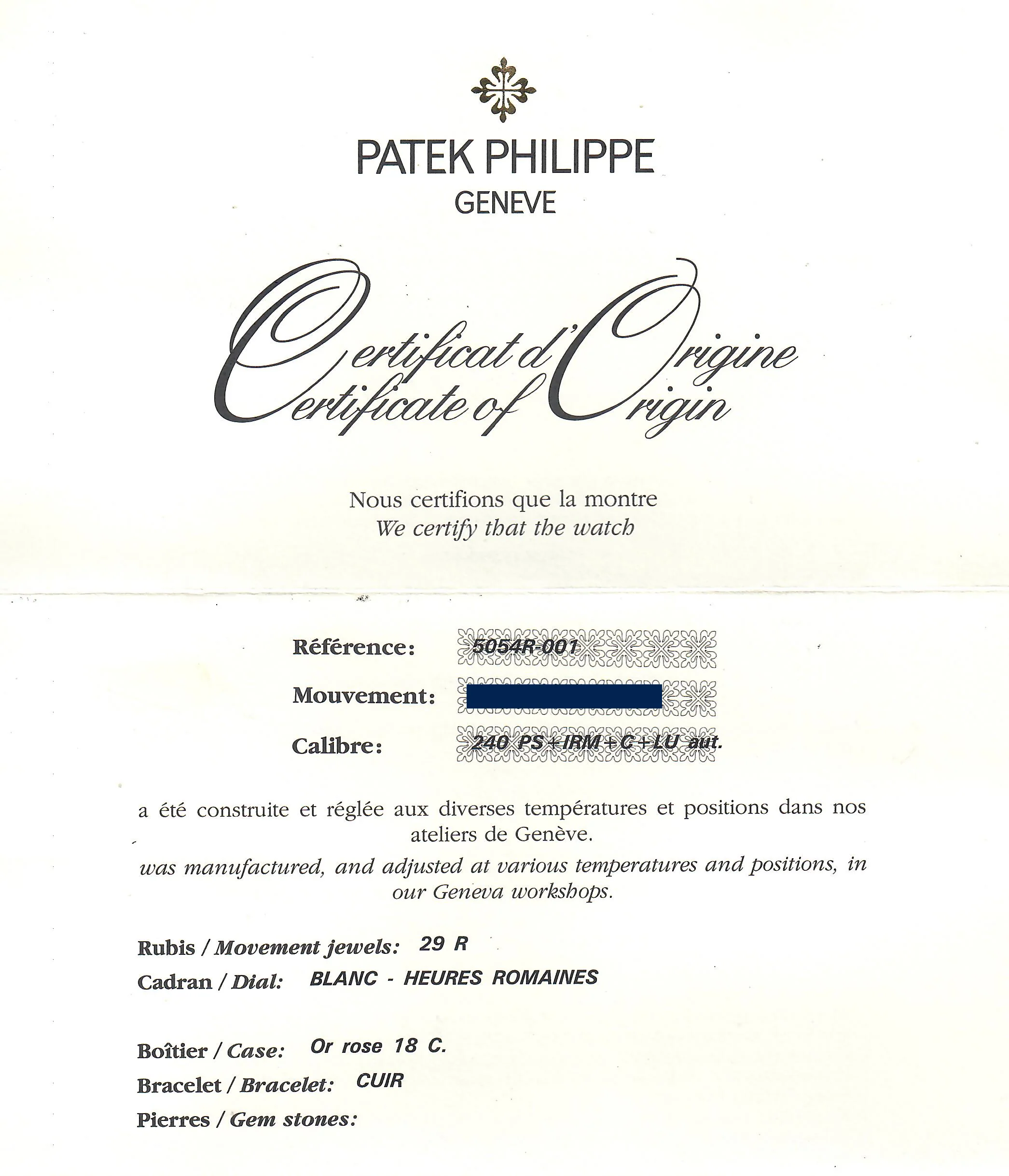 PAPERS 2026 Service Patek Philippe 5054R Rose Gold 36mm Moon Phase Leather Watch - Image 5