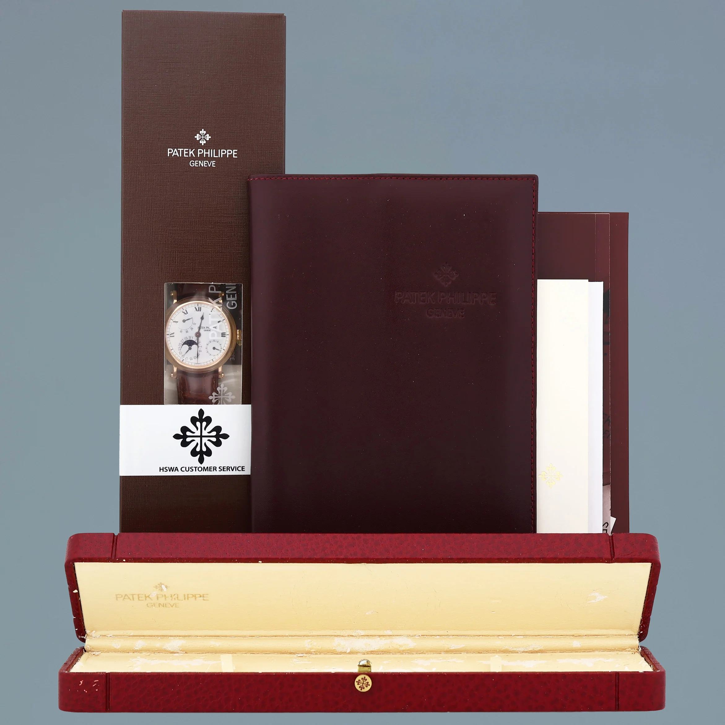 PAPERS 2026 Service Patek Philippe 5054R Rose Gold 36mm Moon Phase Leather Watch - Image 6