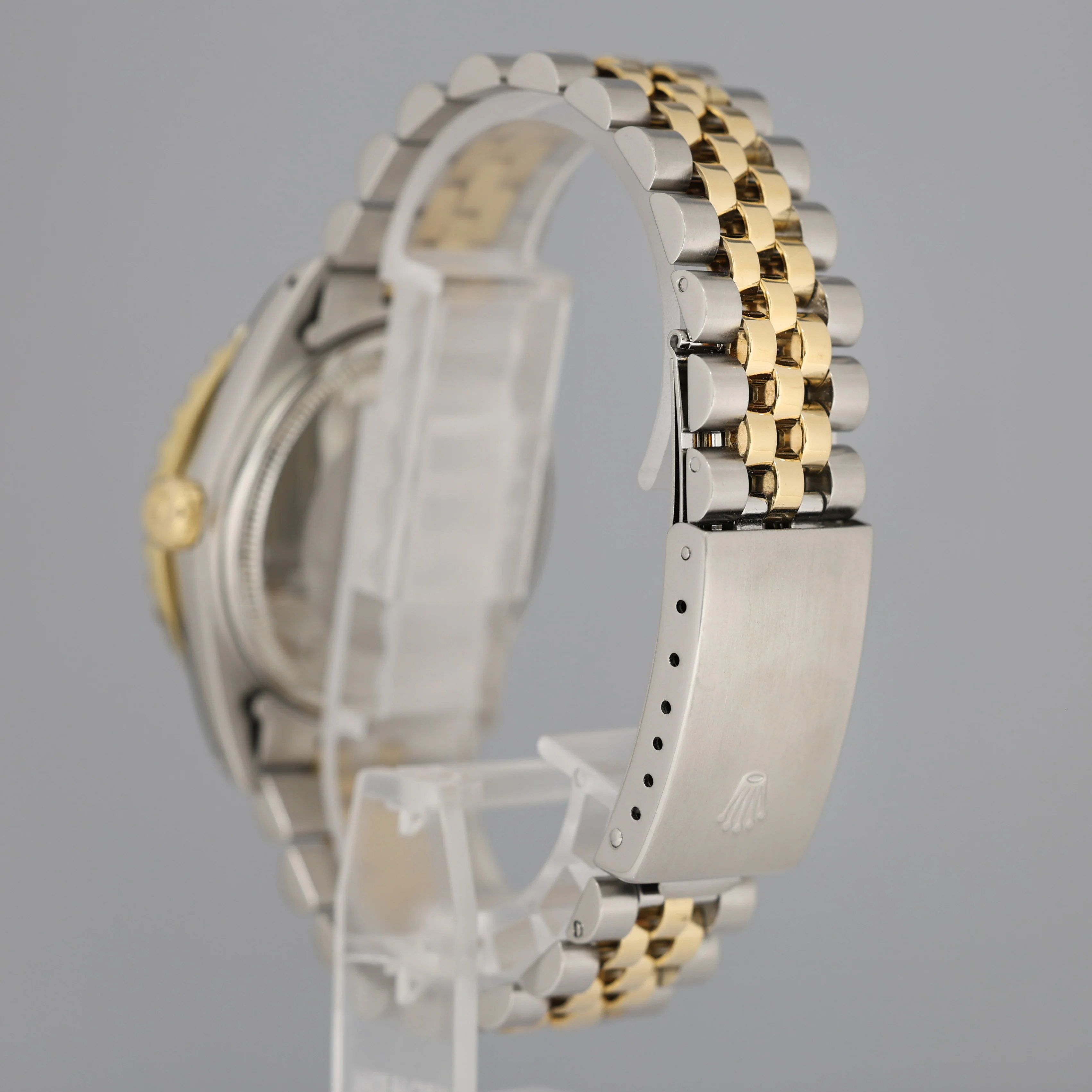 Rolex DateJust 16013 Black Diamond Bezel Two Tone Gold Jubilee Band Watch Box - Image 4