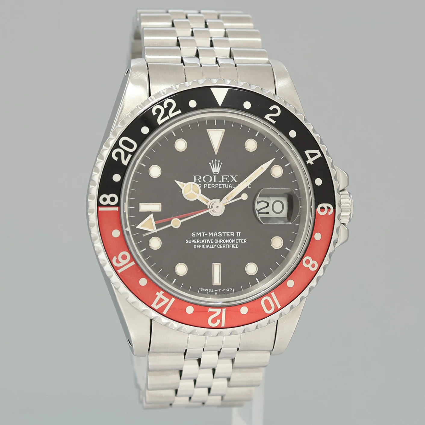 Rolex GMT-Master 2 Fat Lady Coke Jubilee Red Black Steel 16760 40mm Watch Box - Image 3